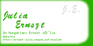 julia ernszt business card